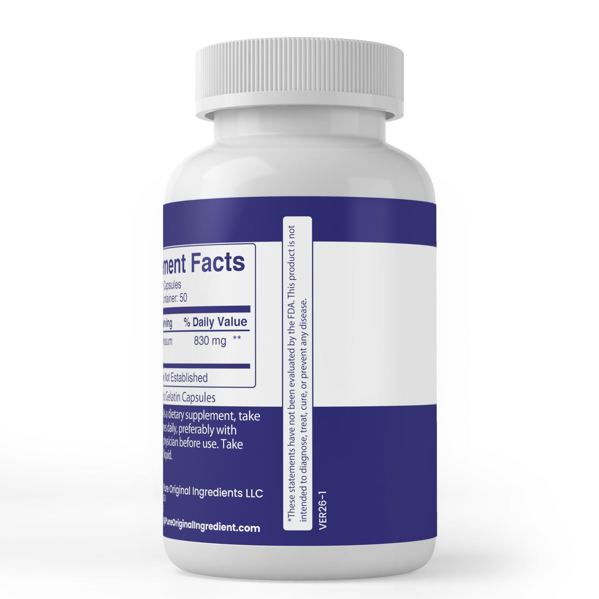 Pure Original Ingredients Bilberry Extract bottles showcasing zero fillers label