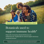 Gaia Herbs Echinacea Goldenseal packaging showing vegan certification