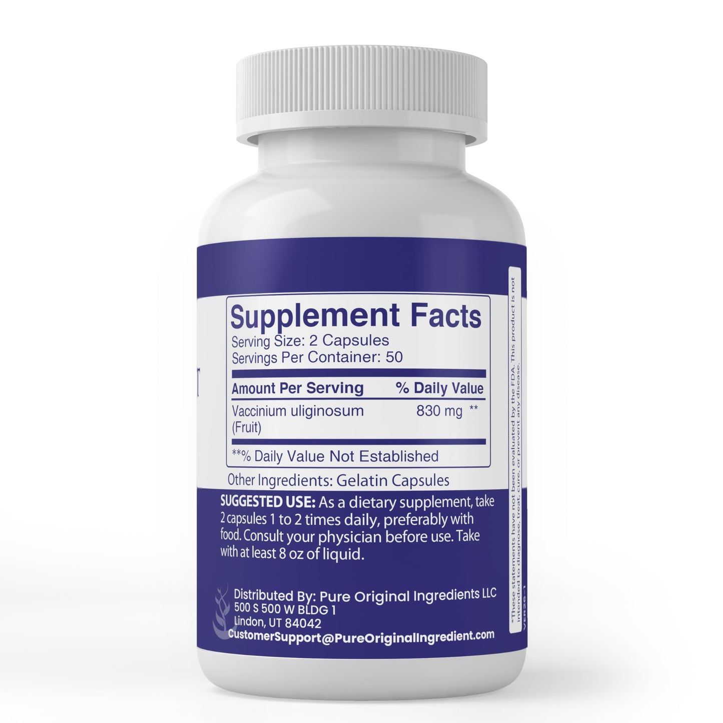 Authentic USA imported bilberry extract capsules for heart and vision health