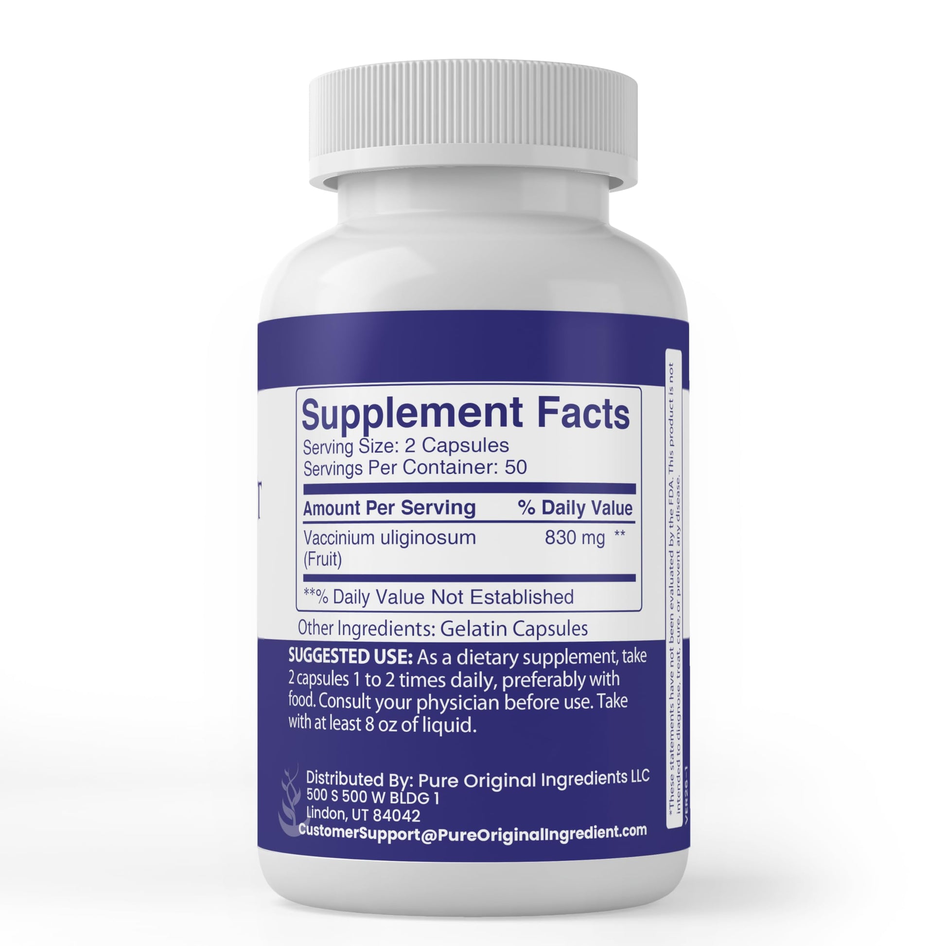 Authentic USA imported bilberry extract capsules for heart and vision health