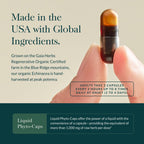 Gaia Herbs Echinacea Supreme bottle side view and branding