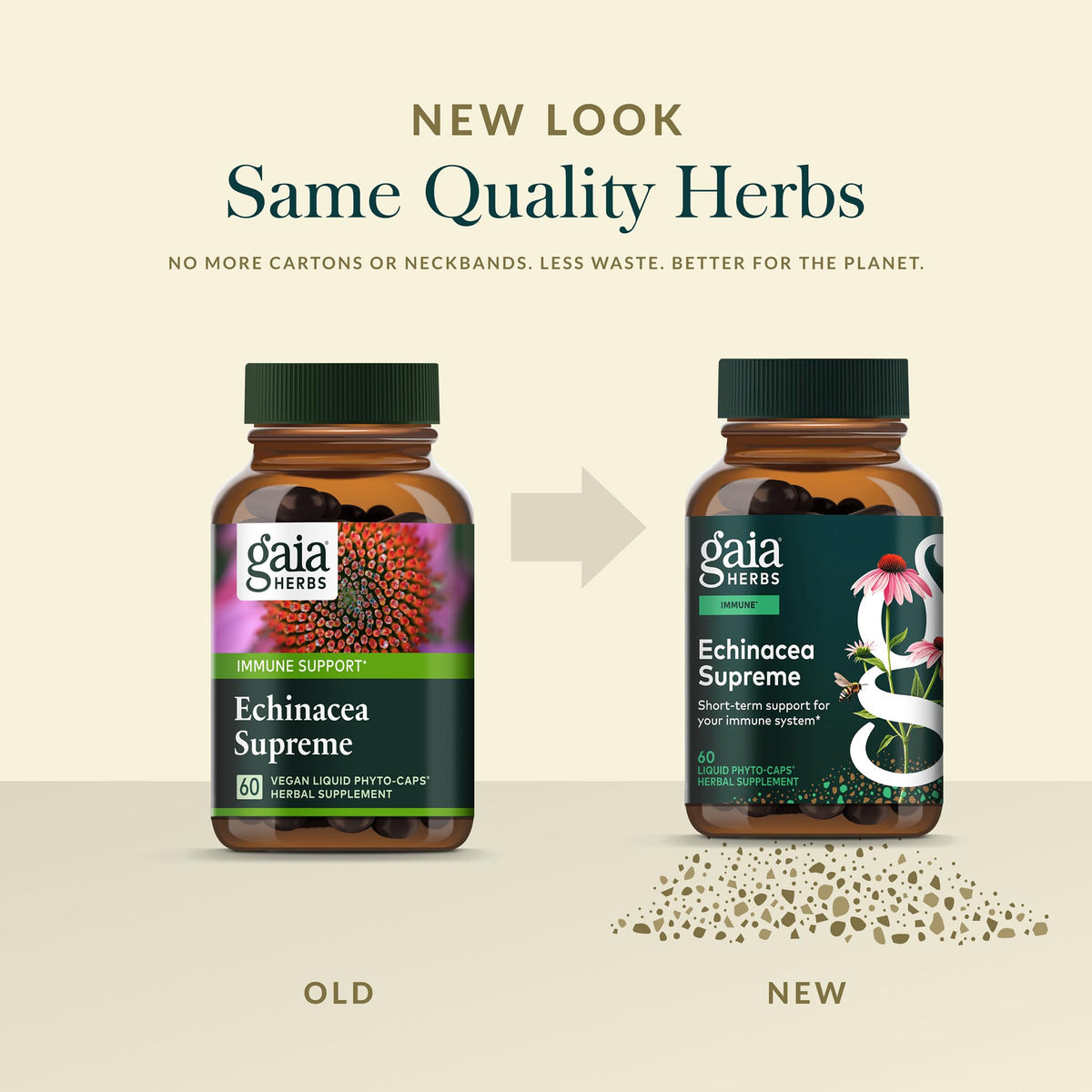 Gaia Herbs Echinacea Supreme vegan supplement capsule details