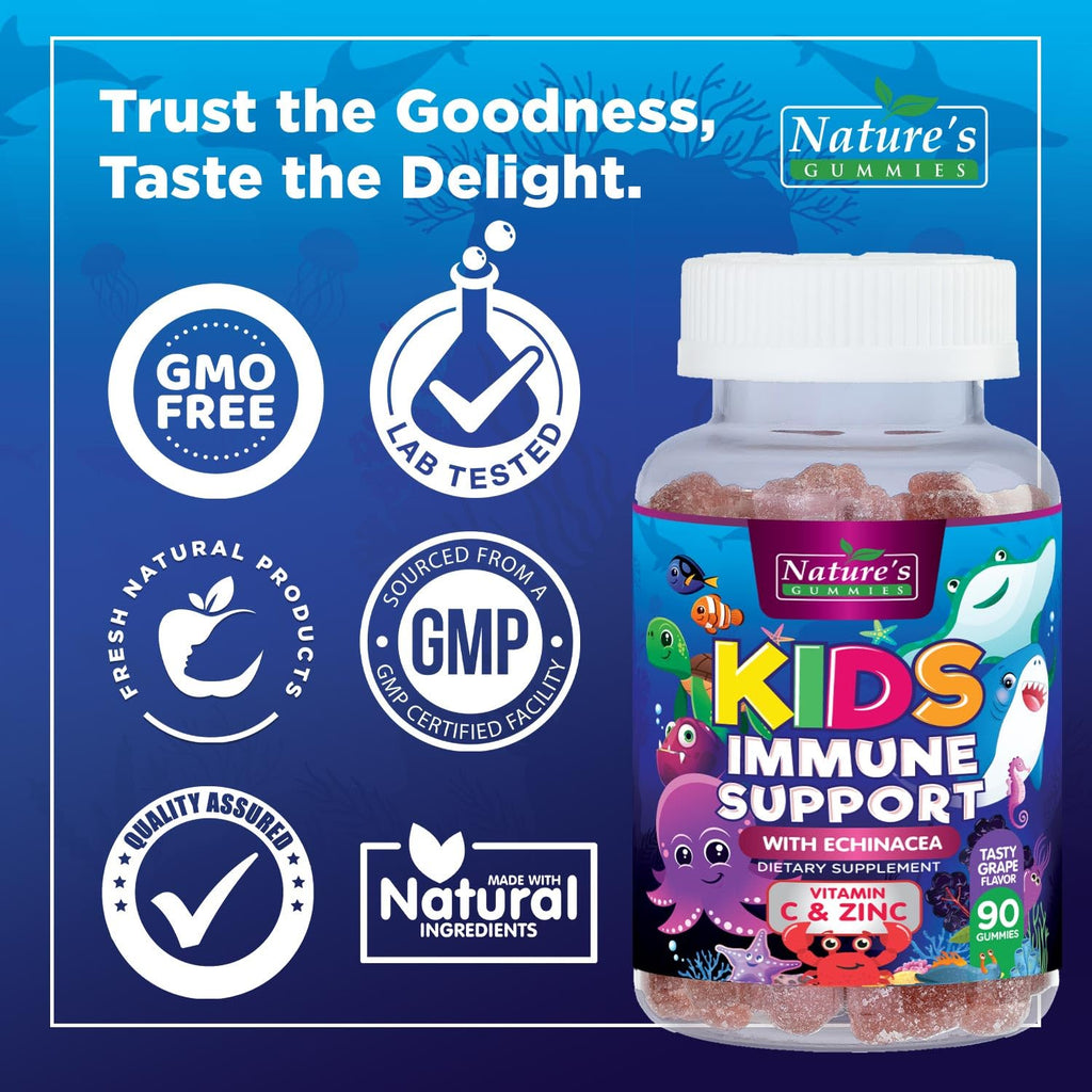 Close up of Natures Craft immune support gummy texture
