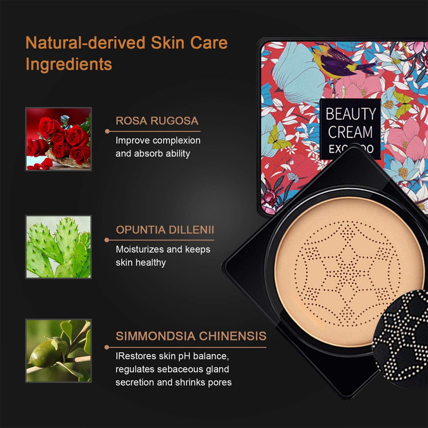 Inside view of Nuibo mushroom air cushion compact