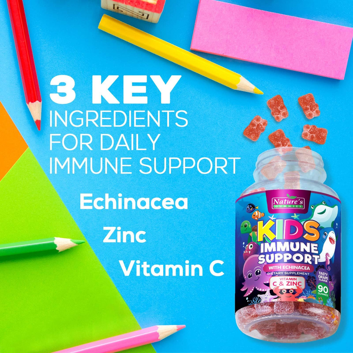 Natures Craft Kids Immune Support Gummies ingredients list