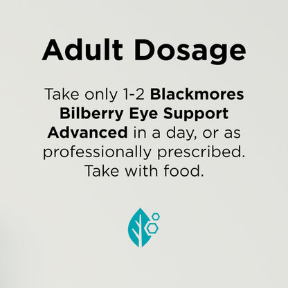 Blackmores Bilberry Eye Support 30 tablets bottle standing upright on clean background.