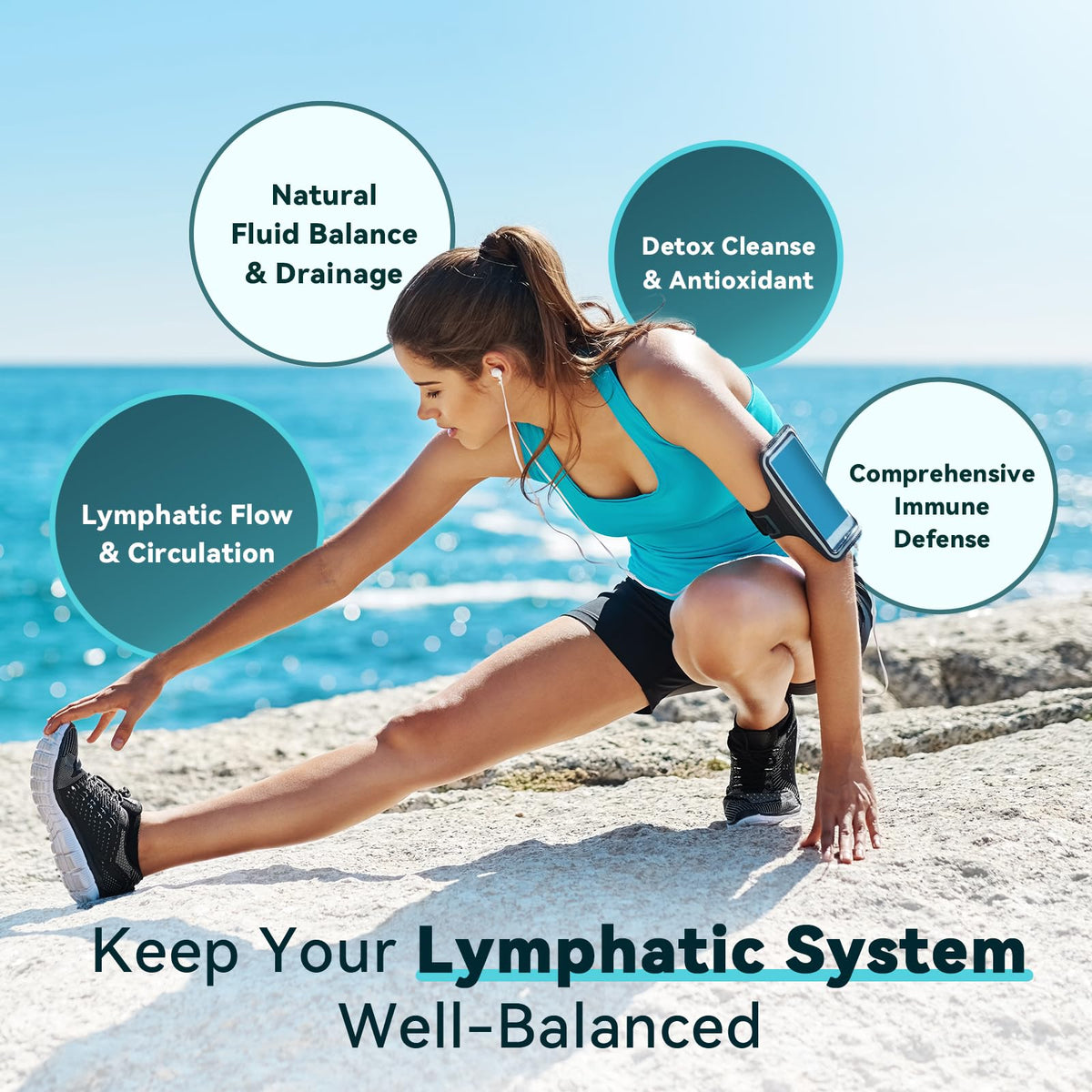 Side view of IMatchme Lymphatic Drainage 60 count bottle