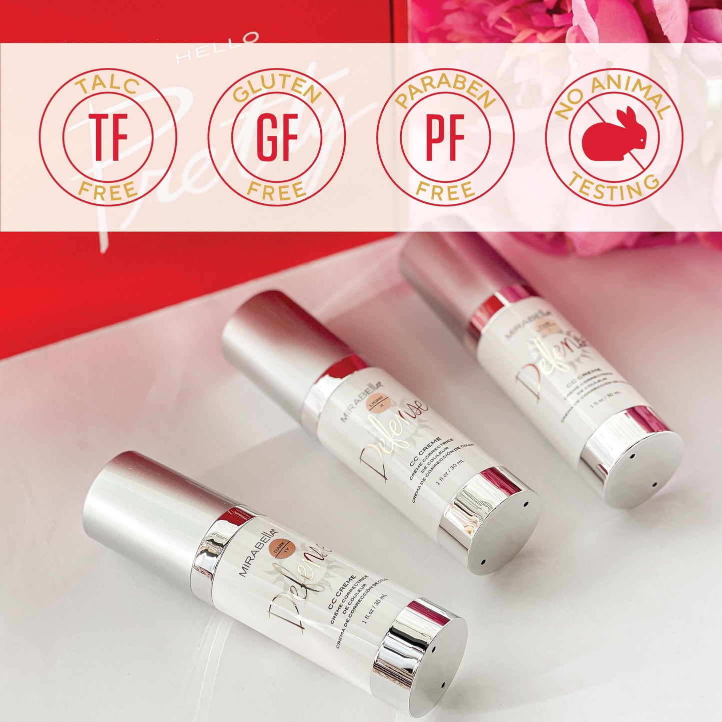 Authentic Mirabella USA imported skincare foundation
