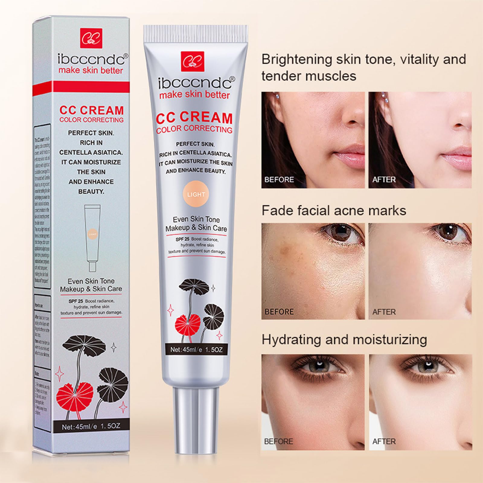 MeiPlumLai CC cream texture showing color-adapting formula