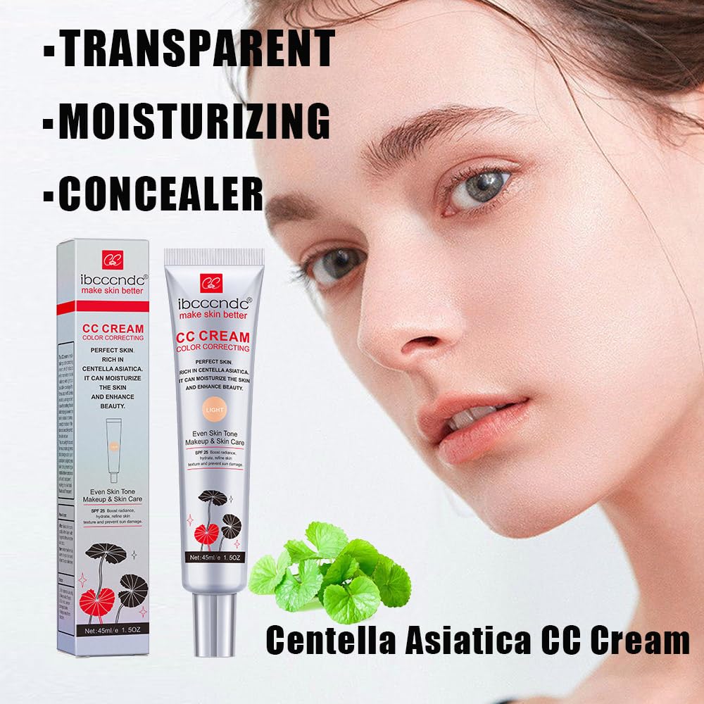 Application of MeiPlumLai skin tone adjusting CC cream on hand