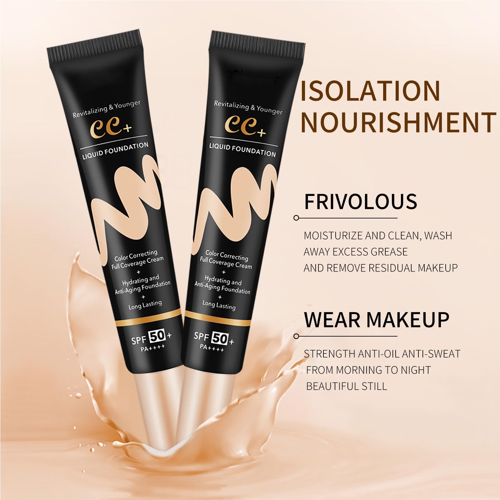 Laikme CC Cream matte foundation texture close up