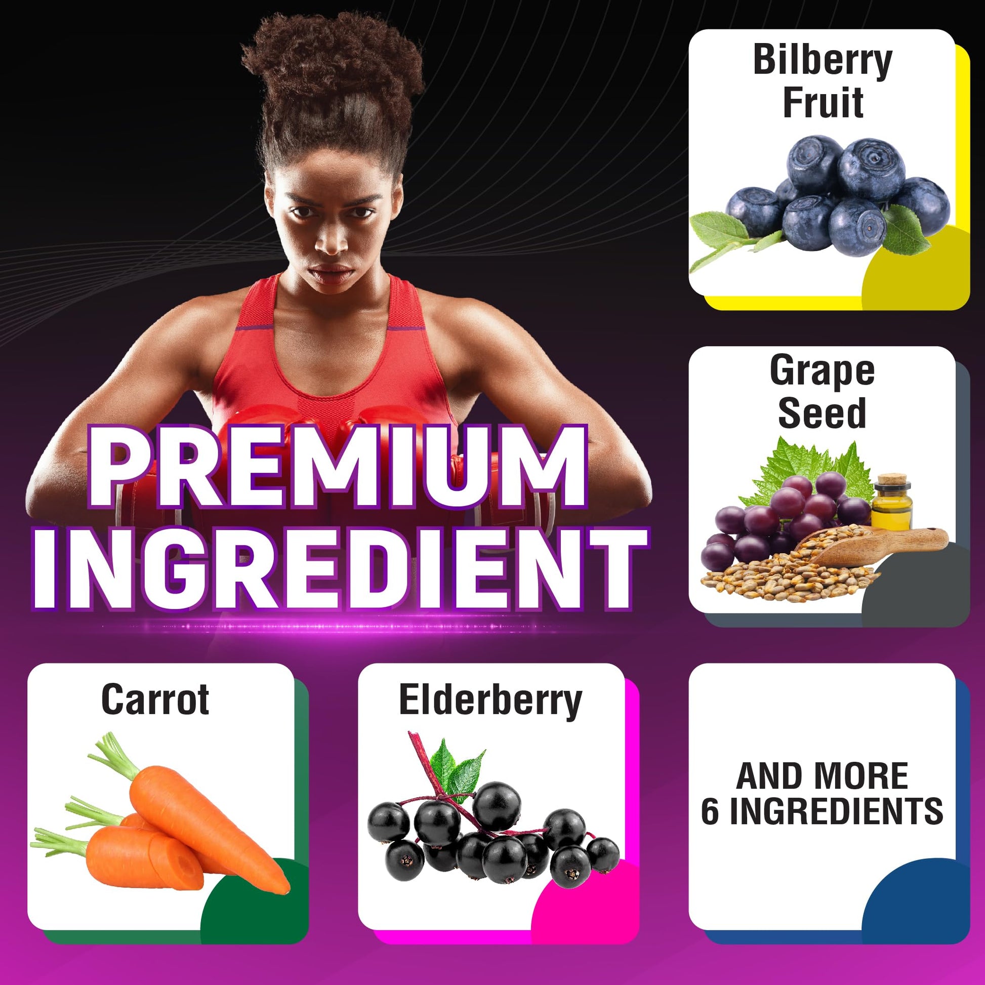 Civimuna bilberry and elderberry vegan capsules bottle display