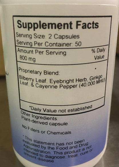 USA imported Christopher's Bilberry Eye capsules for relieving digital eye strain and dry eyes
