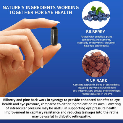 Side label of Vision Defender BP showing standardized ingredient facts and UK manufacturing quality standards.