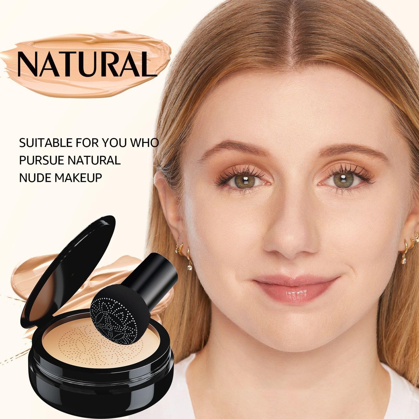 Air cushion CC cream texture swatched on skin