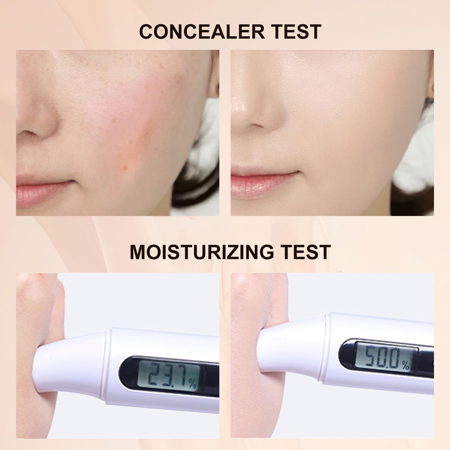 Model applying mushroom head foundation with tapping motion
