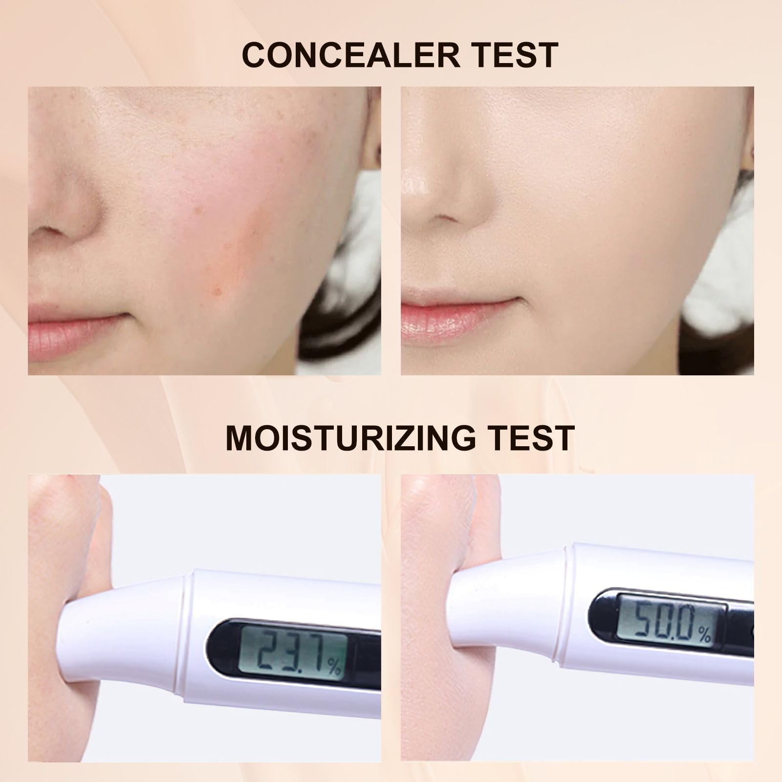 Model applying mushroom head foundation with tapping motion