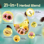 Back label of VivoNu lymphatic drainage supplement with ingredients