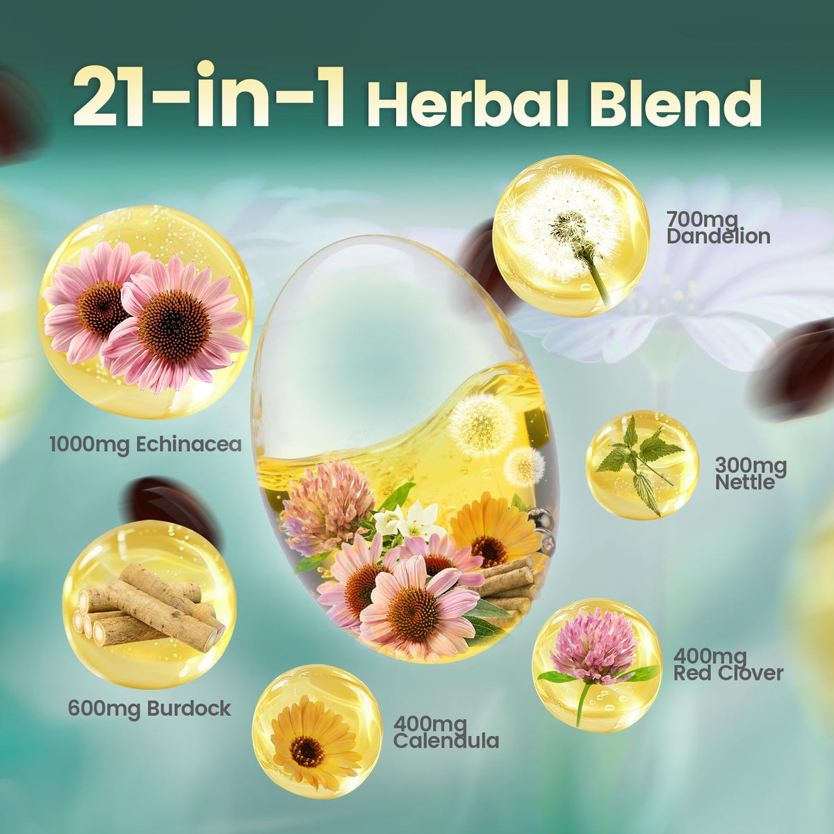 Back label of VivoNu lymphatic drainage supplement with ingredients