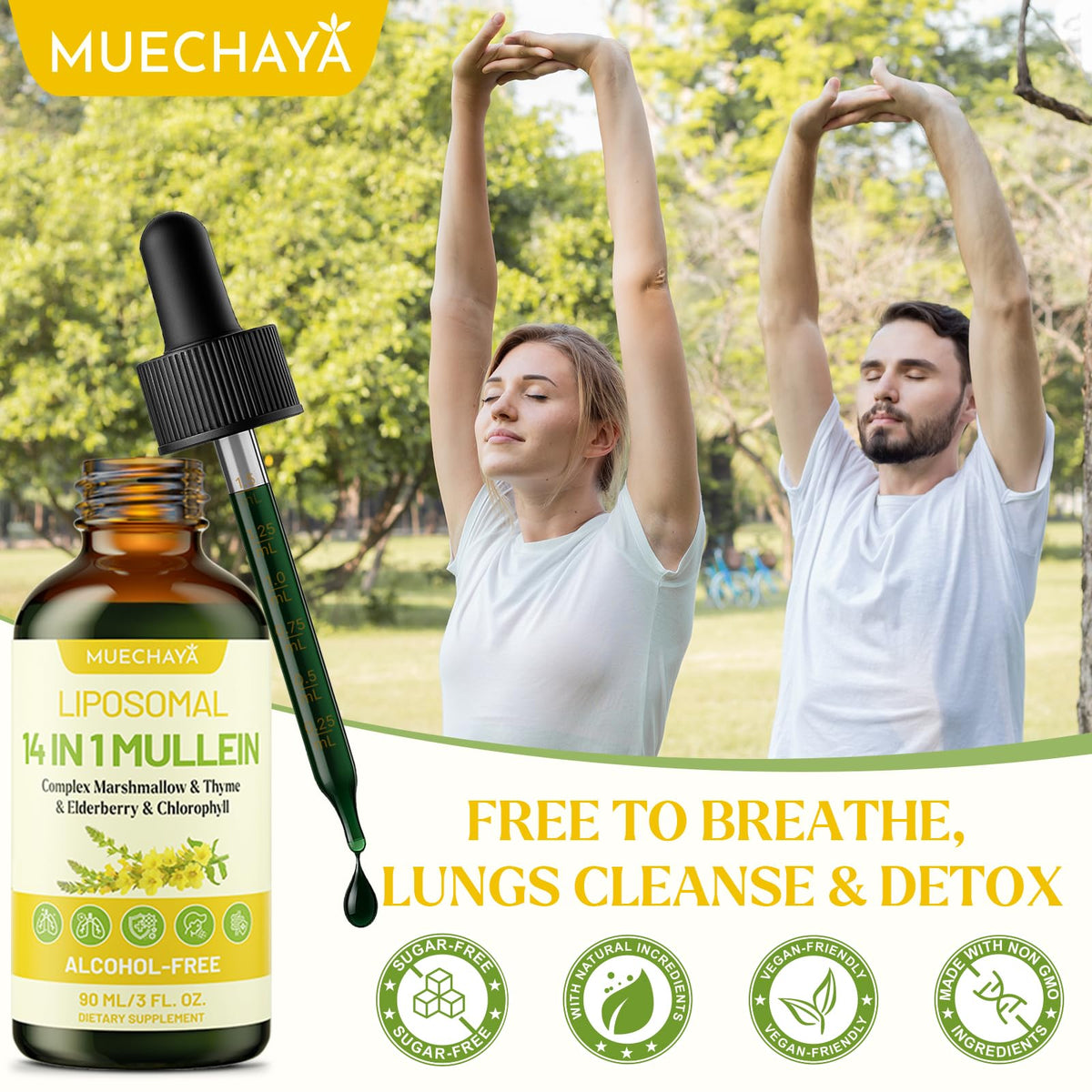 Natural respiratory health supplement Muechaya drops