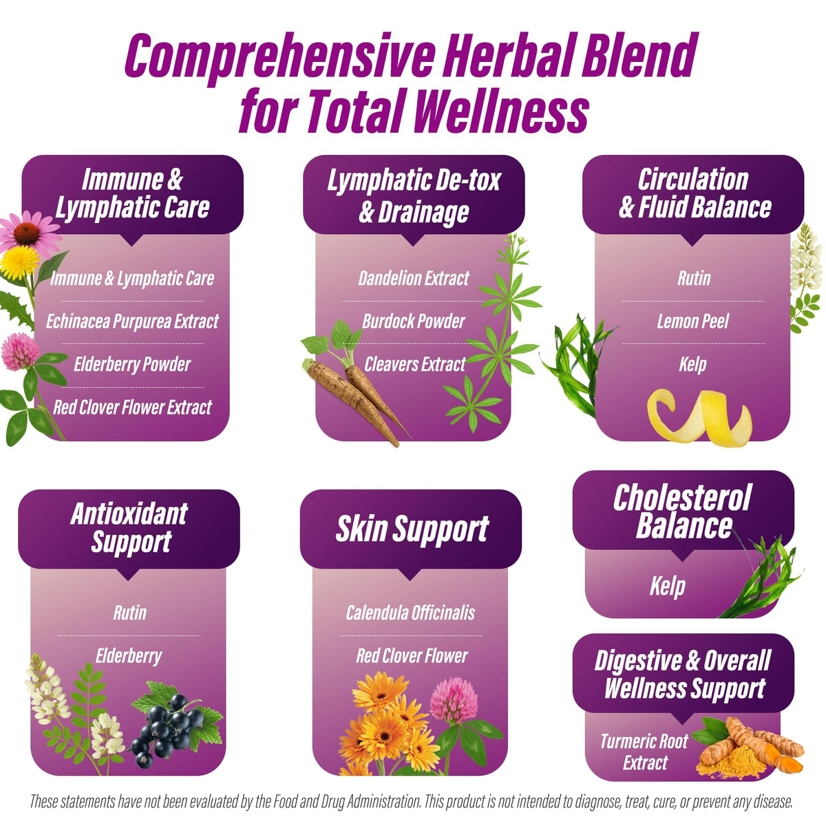 Back label of Lazpowfi lymphatic support supplement