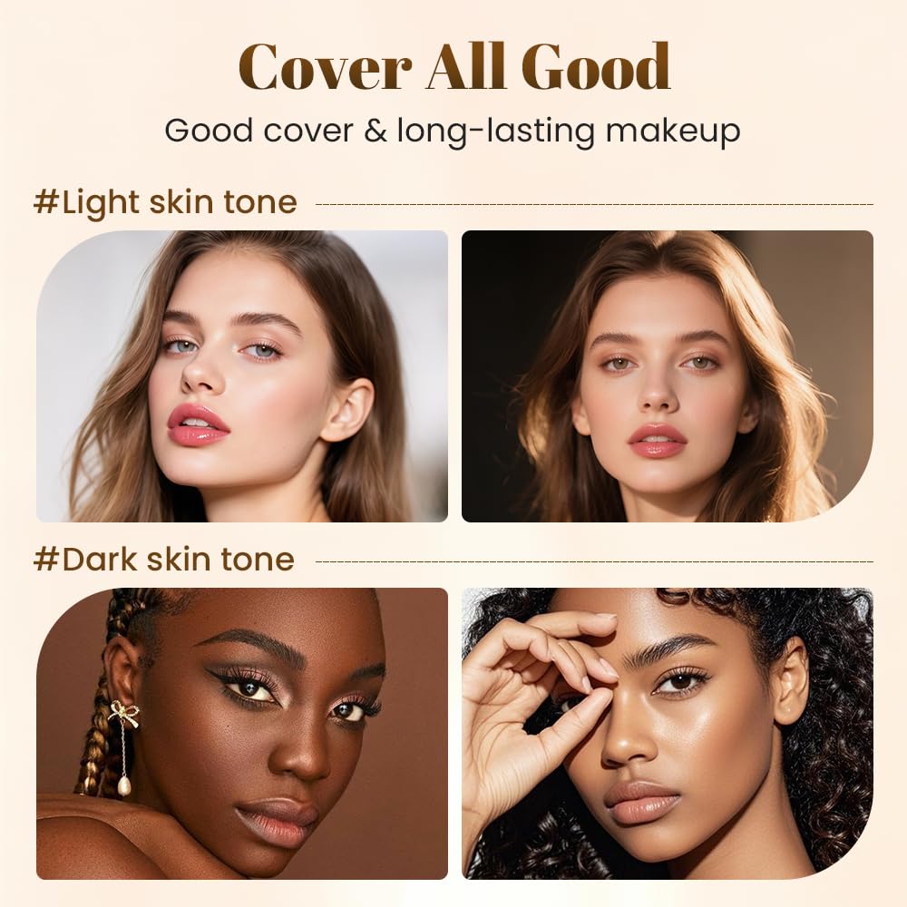 Me-ON dewy finish face makeup foundation box showcasing premium packaging designed for older women.