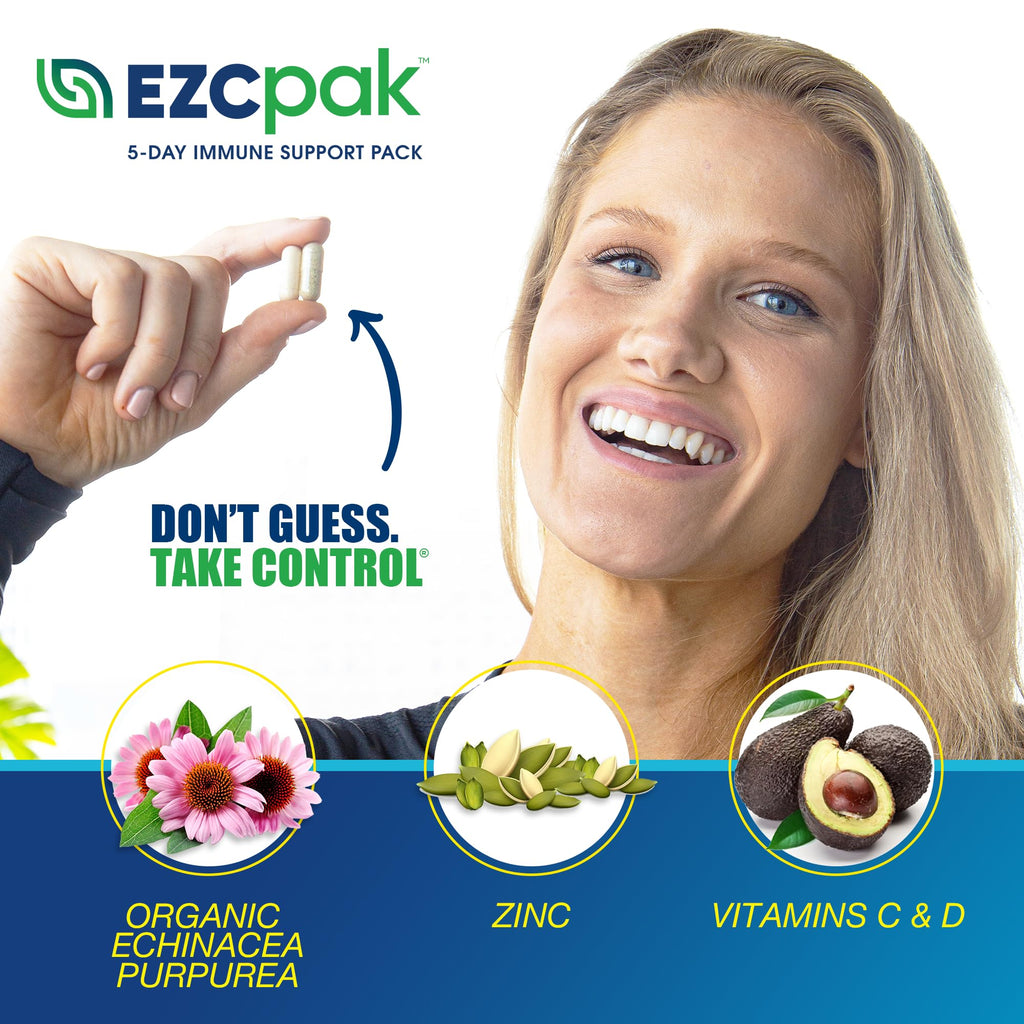 Close up of EZC Pak 5-day tapered regimen capsules