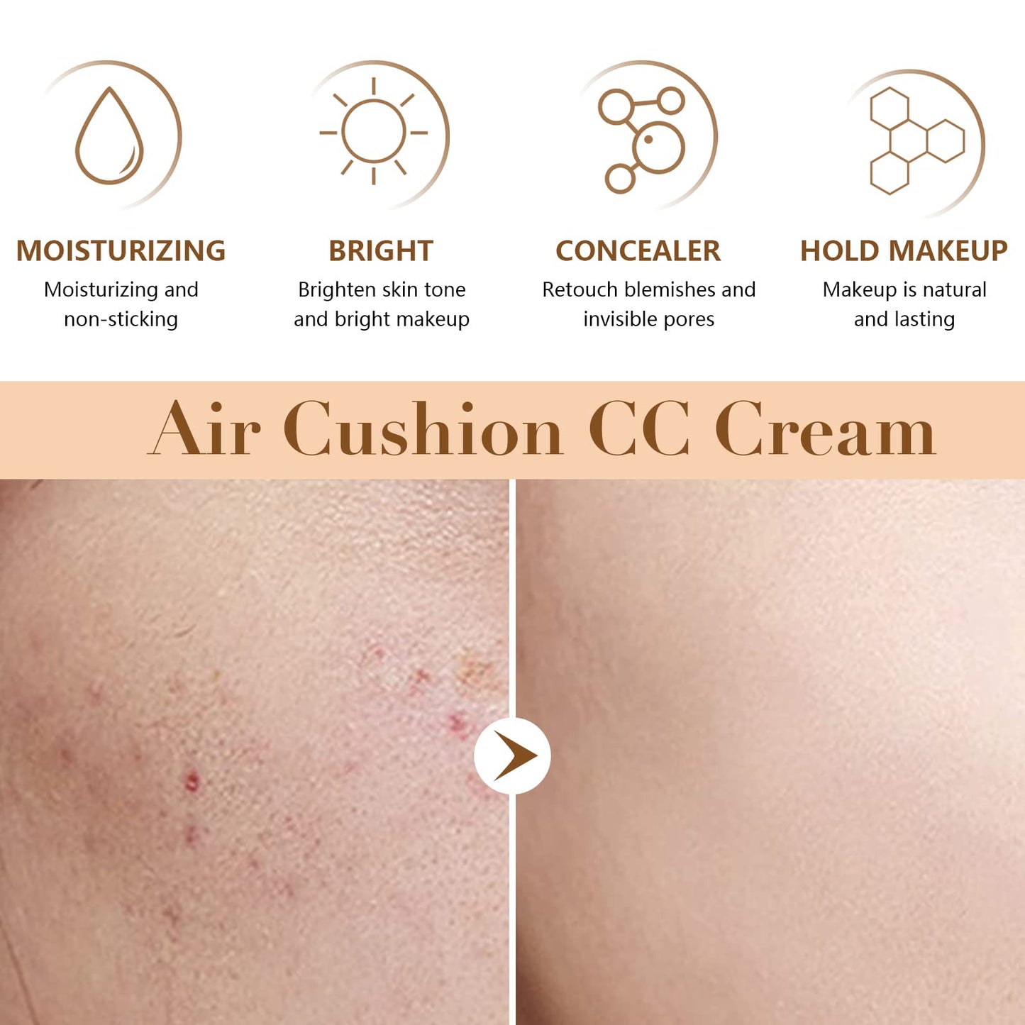 Mushroom shaped sponge applicator for CC cream foundation