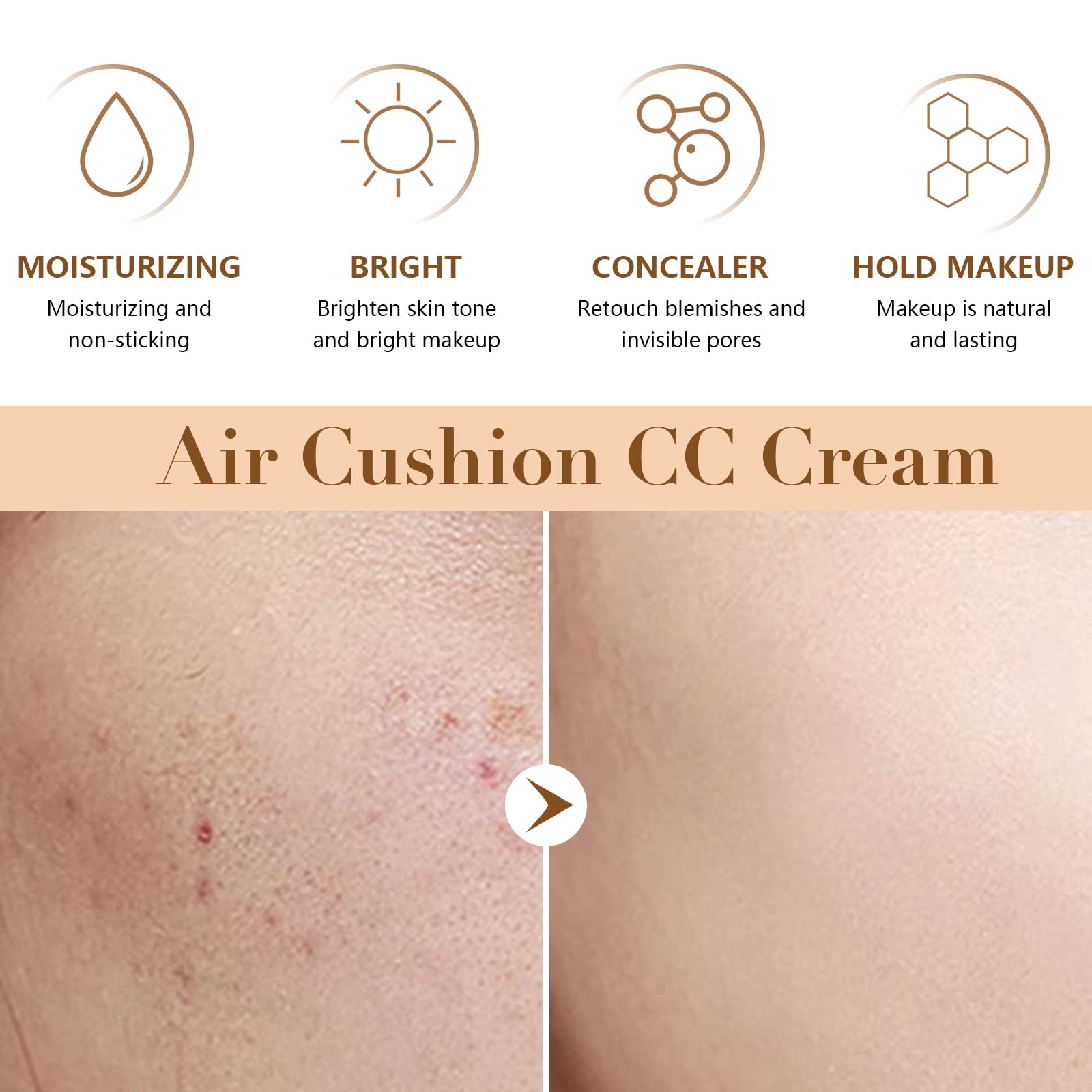 Mushroom shaped sponge applicator for CC cream foundation