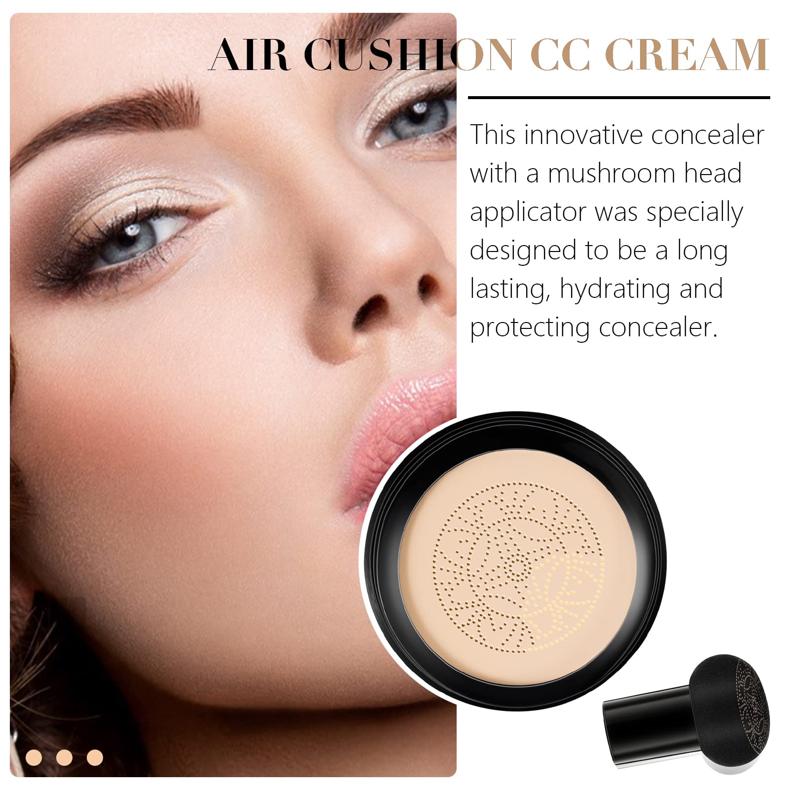Open container of Zdhsoy air cushion CC cream showing texture