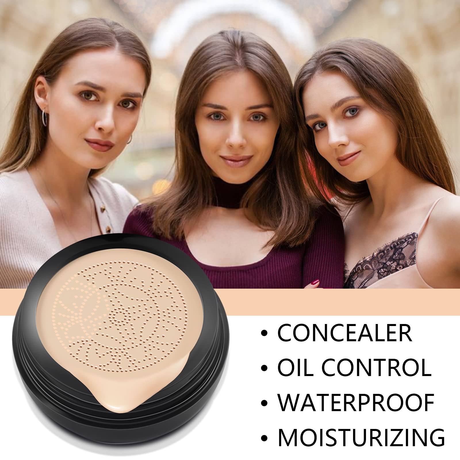 Full set of Zdhsoy CC cream and mushroom applicator