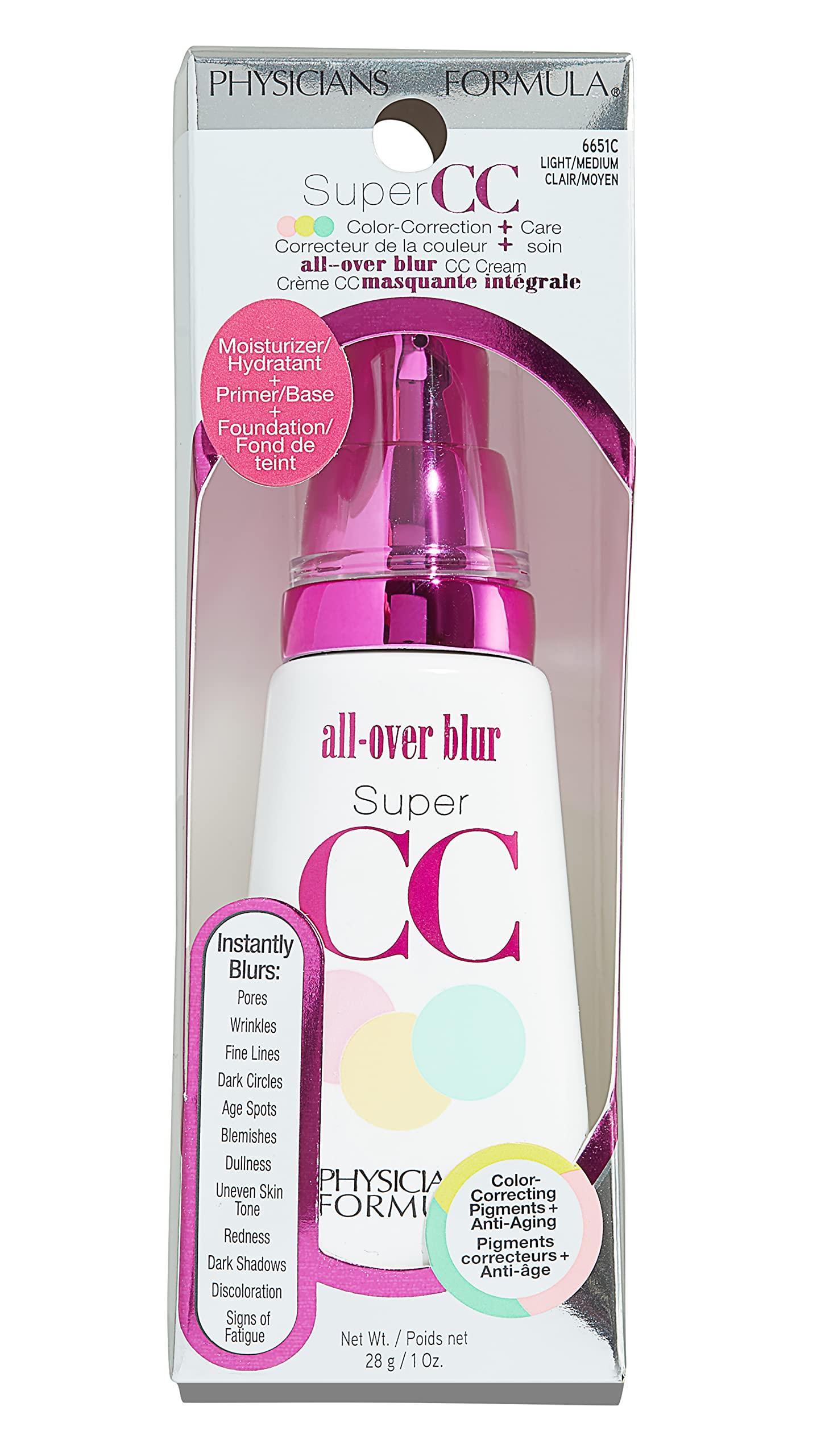 Physicians Formula color-correcting cream texture and swatch