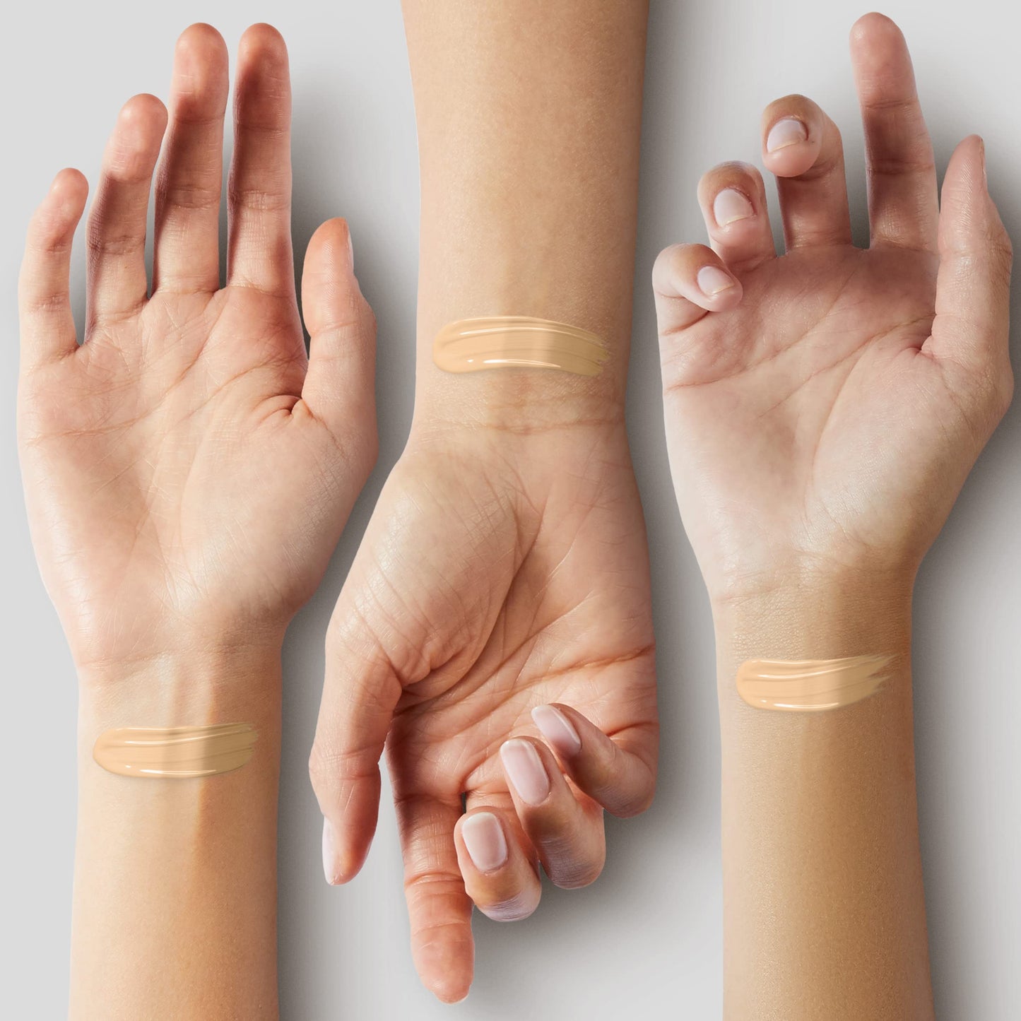 Swatch of Light Medium shade of Physicians Formula CC Cream