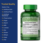 Back label of Puritan Pride Echinacea showing ingredients