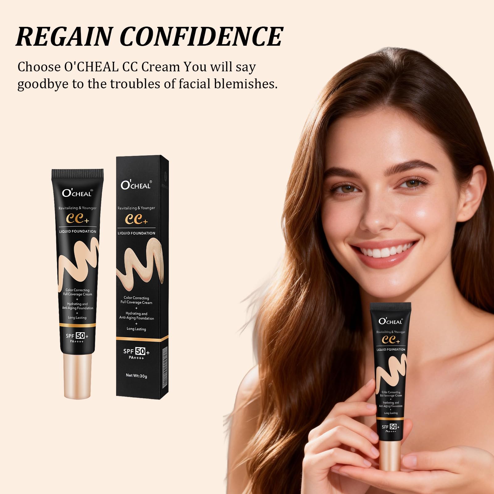 O'Cheal CC Cream full coverage foundation finish