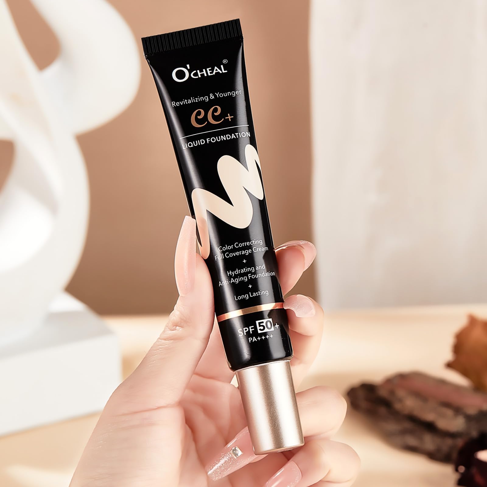 O'Cheal CC Cream SPF 50 plus natural shade swatch