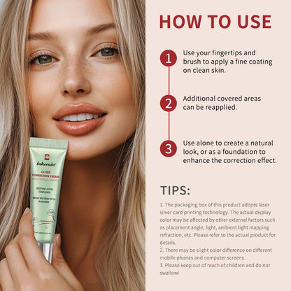 Applying Pdtwq CC Cream to face for redness coverage