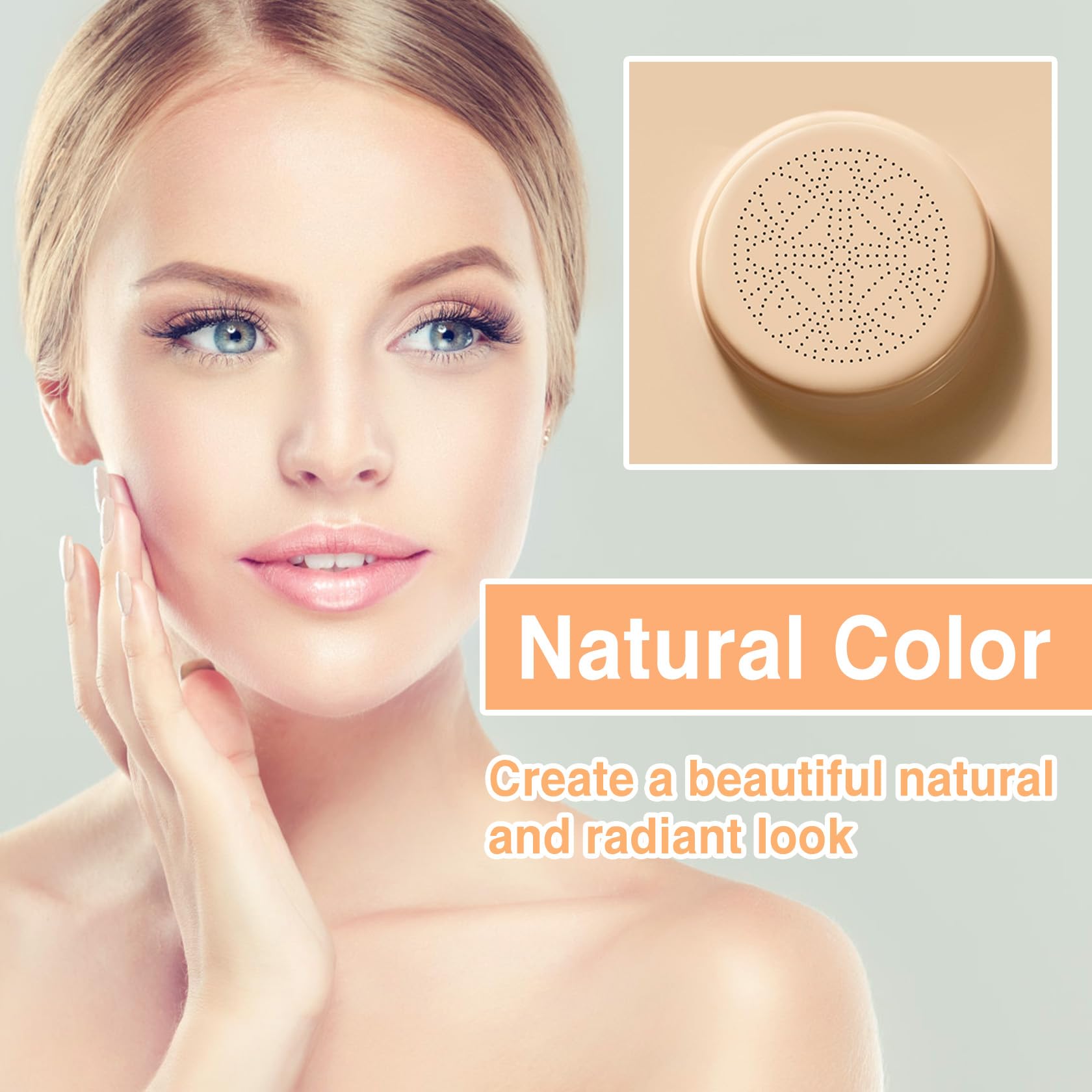 Mushroom sponge applicator for CC cream foundation