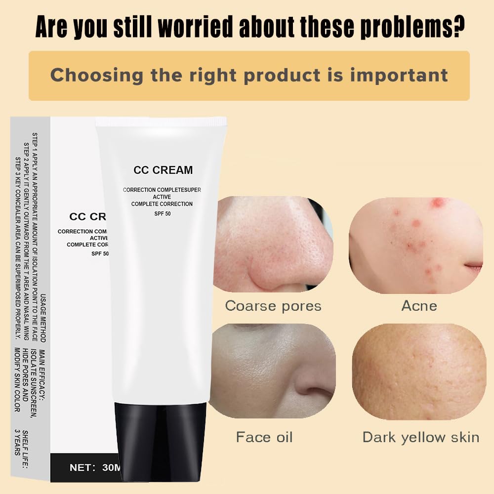 Detailed view of Ghfczoo CC Cream tube and SPF 50 label