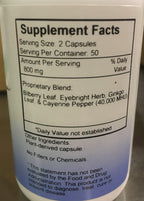 Authentic USA imported Christopher's Bilberry Eye Formula capsules for daily eye strain relief
