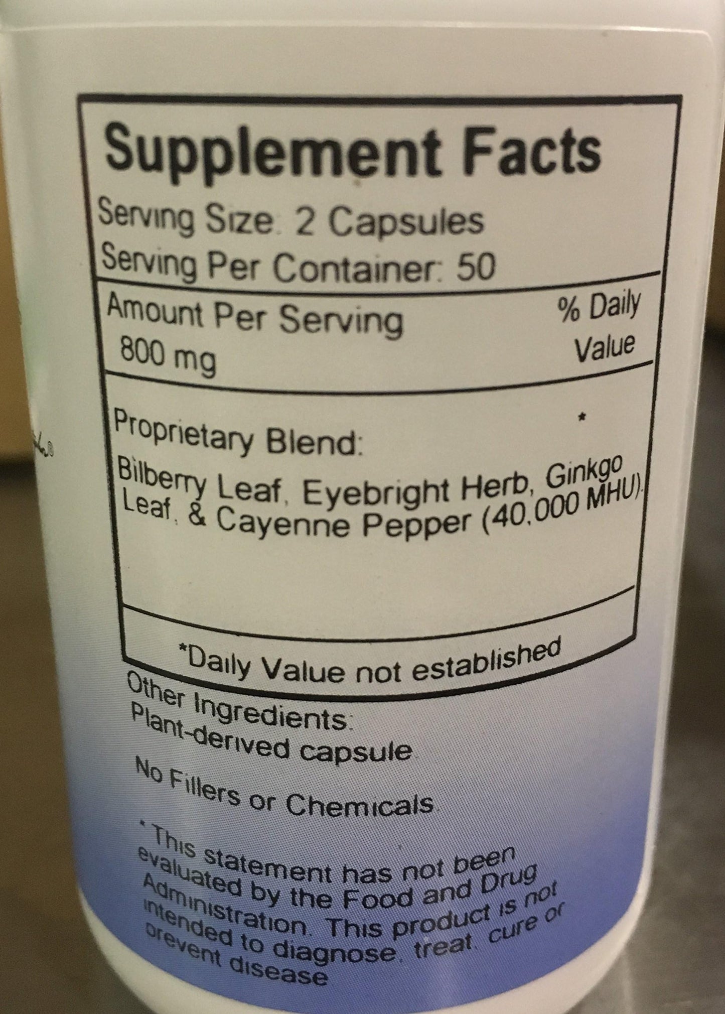Authentic USA imported Christopher's Bilberry Eye Formula capsules for daily eye strain relief