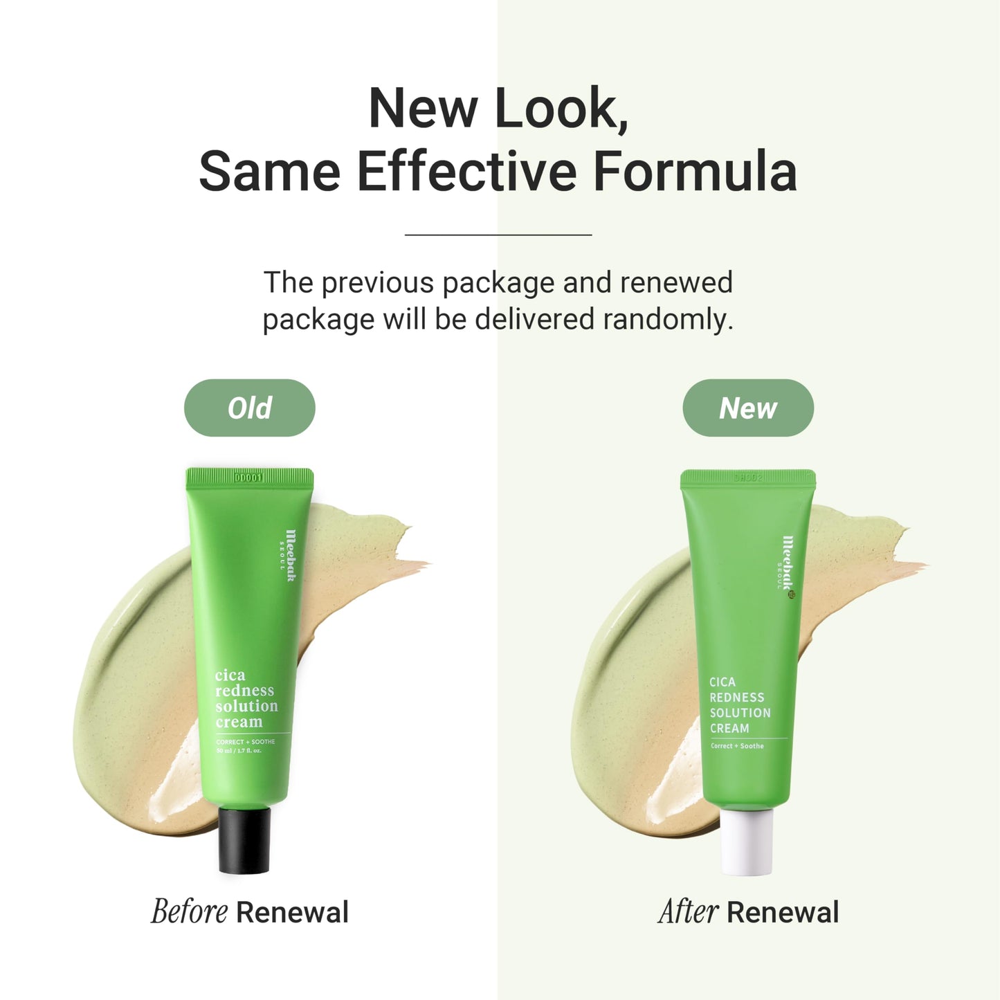 Meebak Cica Redness Solution Cream product label details