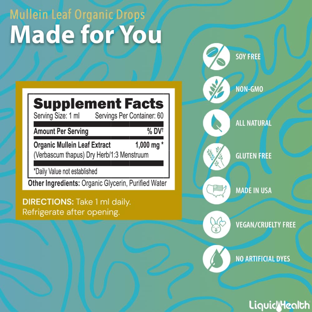Liquidhealth organic herbal tincture dropper bottle details