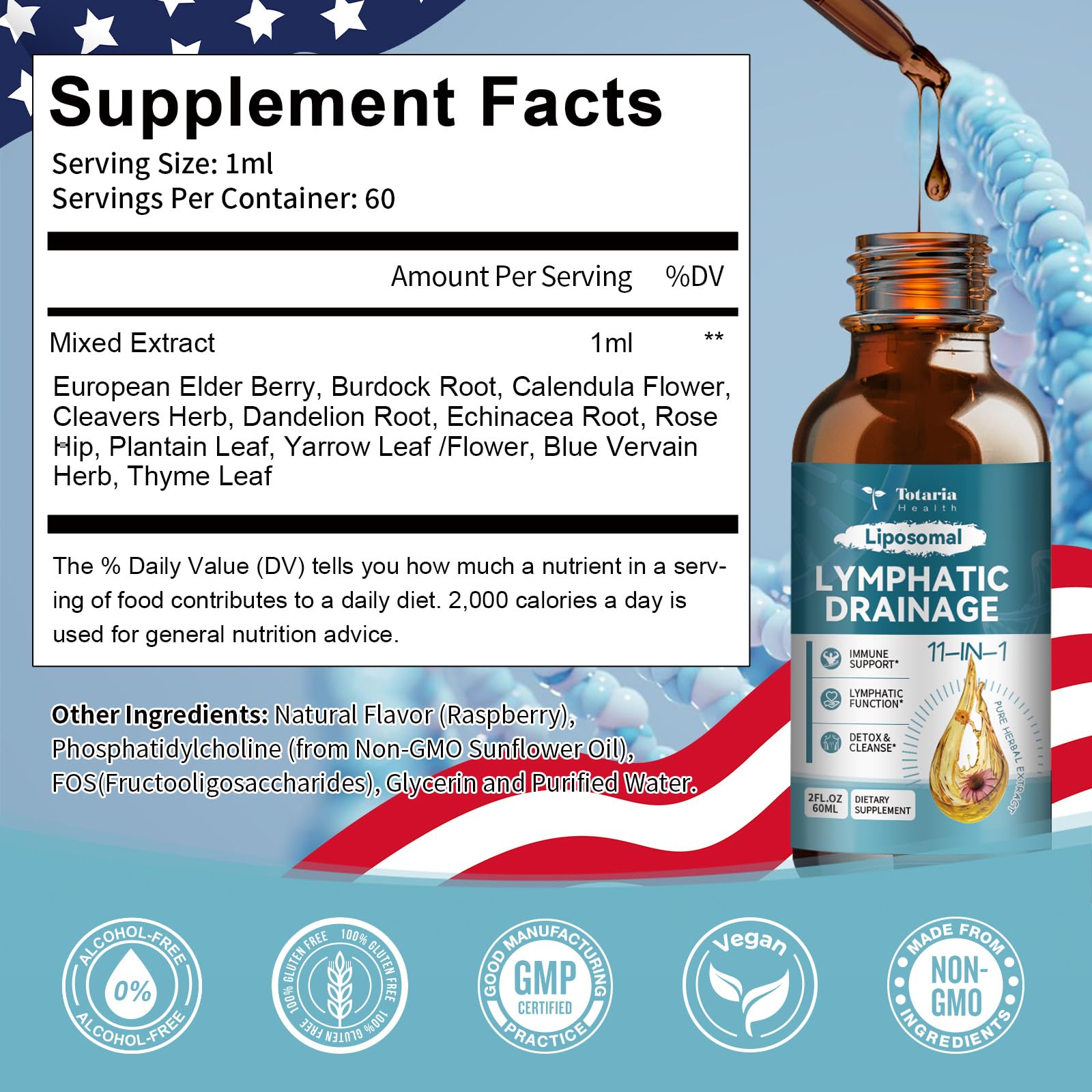 Authentic Totaria lymphatic drainage supplement packaging
