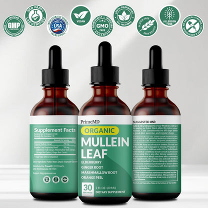 Close up of PrimeMD 5-in-1 herbal supplement bottle