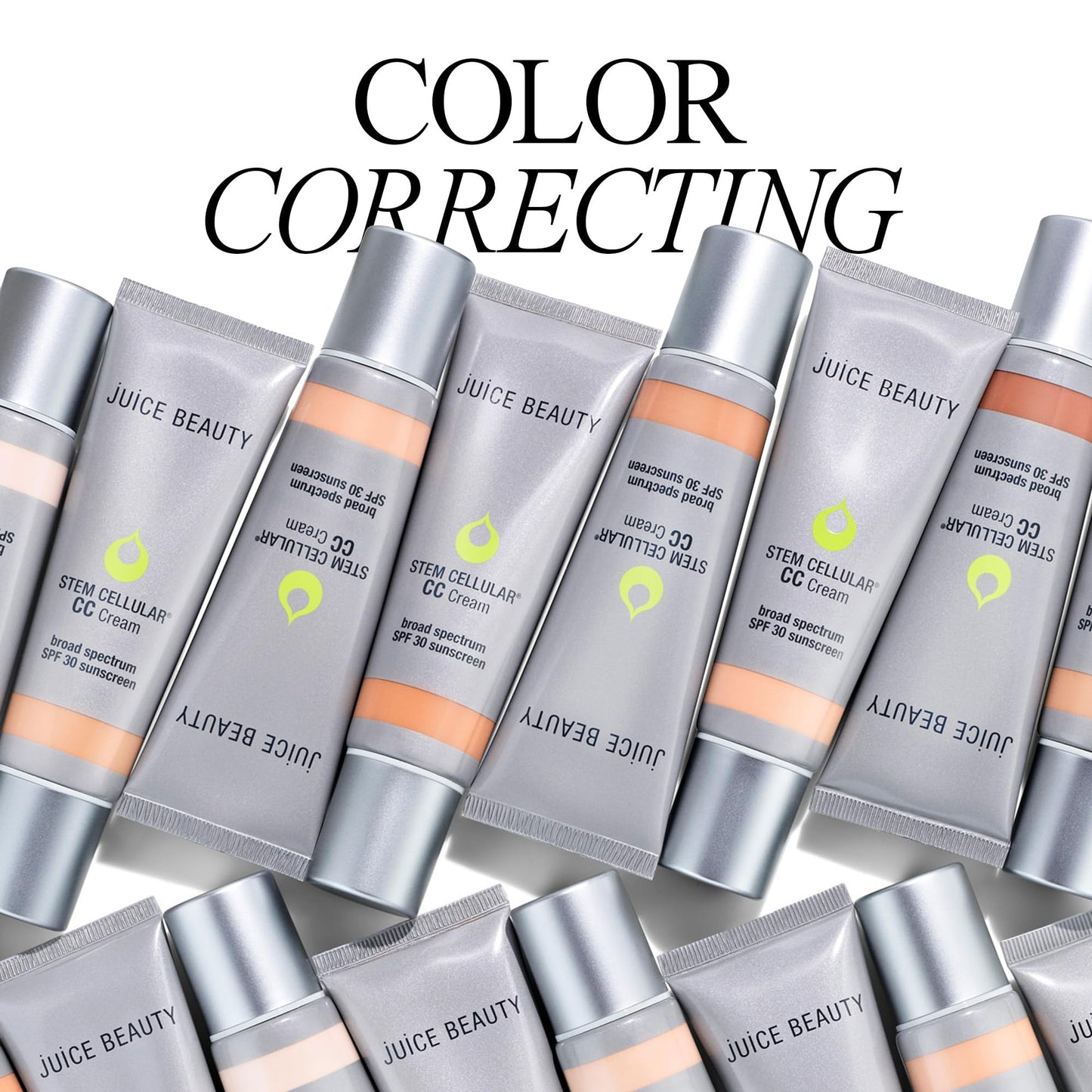 Swatch of Juice Beauty CC cream showing coverage and glow