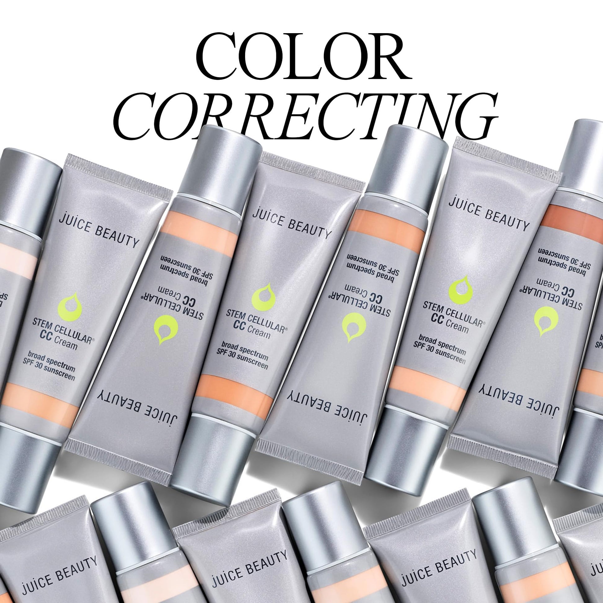 Swatch of Juice Beauty CC cream showing coverage and glow