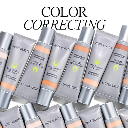 Swatch of Juice Beauty CC cream showing coverage and glow