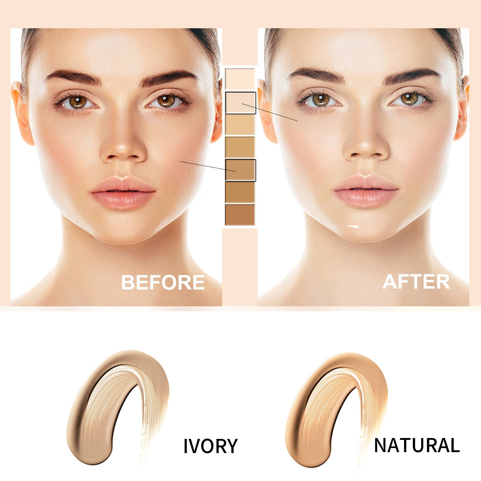 Texture swatch of Weispo Skin Tone Adjusting CC Cream on hand