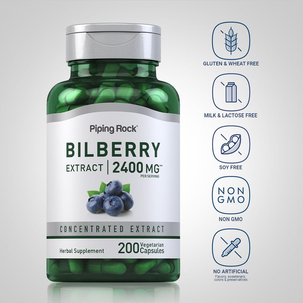 Authentic USA imported Piping Rock bilberry supplement for vision support